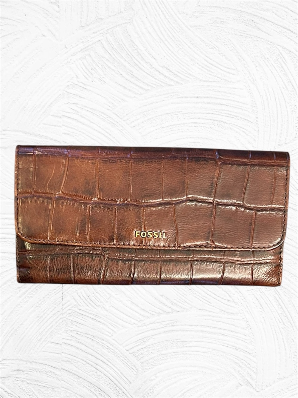 Fossil Crocodile Embossed Leather Wallet